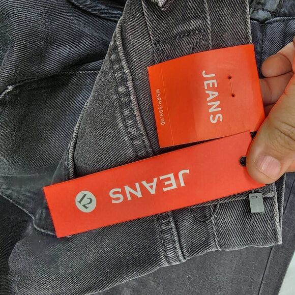 JEANS.COM Women’s Black Wide Leg Jeans Size 12 NWT Workwear Style $98 MSRP - Picture 7 of 9